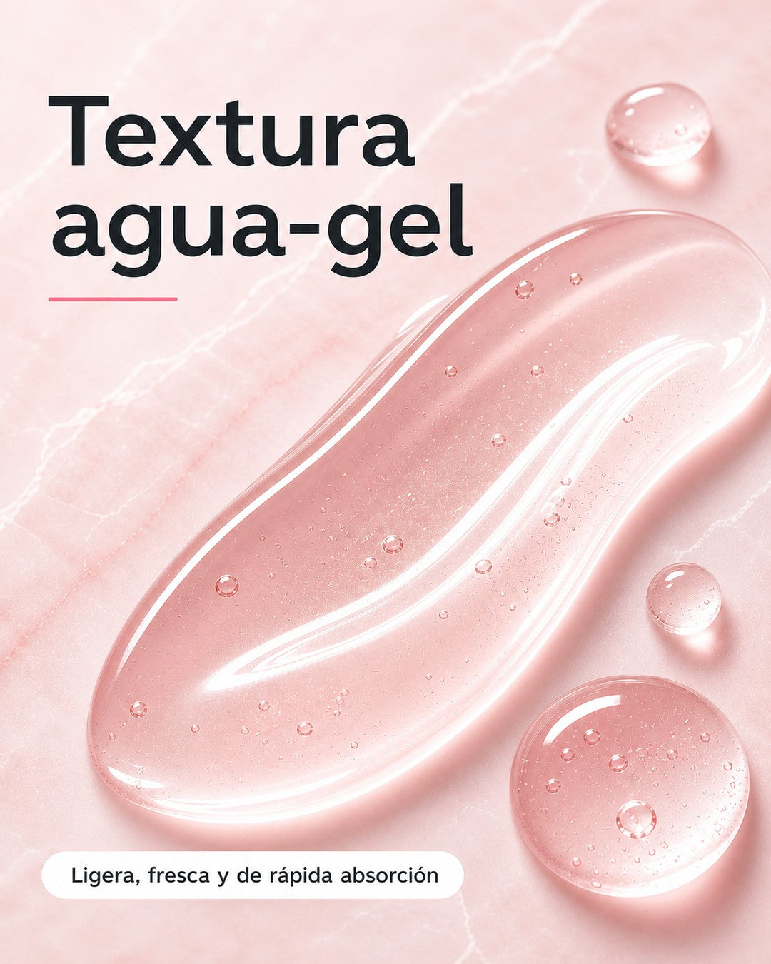 Textura agua-gel, ligera y de rapida absorcion