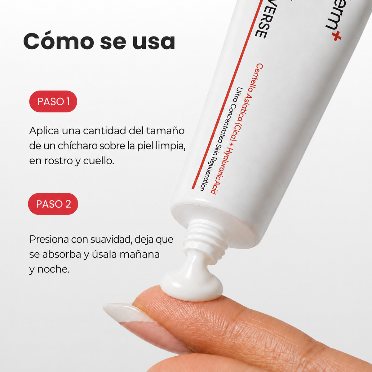 Cómo se usa Koriderm Crema Time Reverse en dos pasos